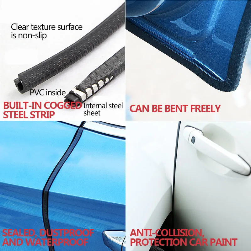 32ft Car Door Edge Protectors Automotive Door Guard Strip Molding Trim - Red