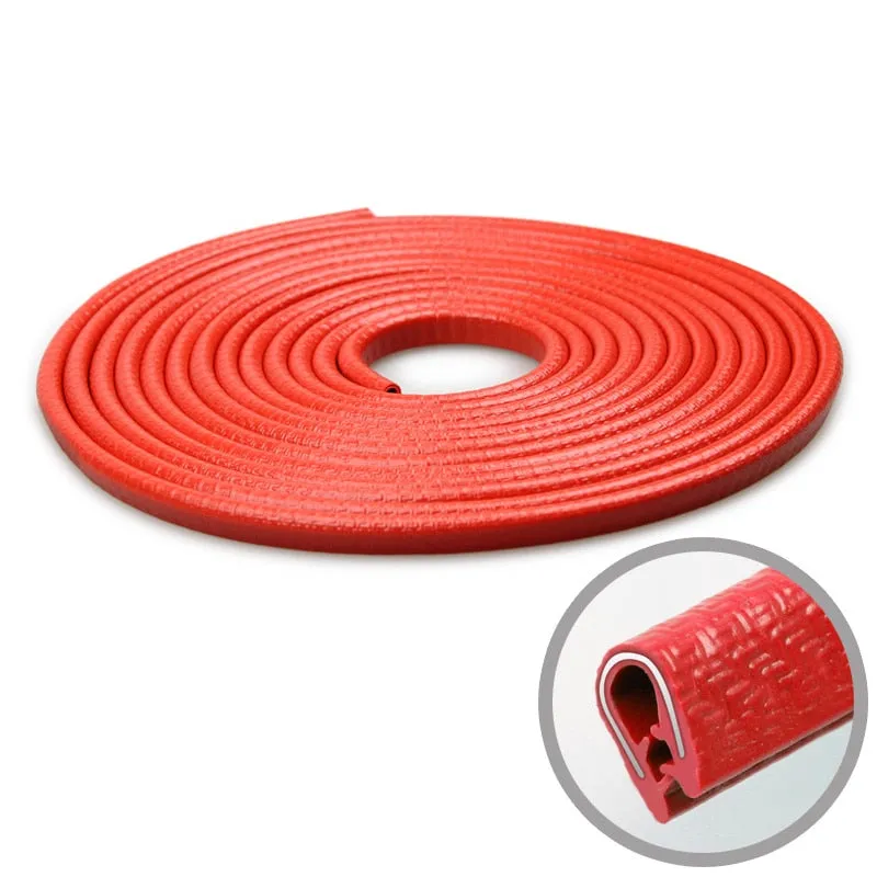 32ft Car Door Edge Protectors Automotive Door Guard Strip Molding Trim - Red