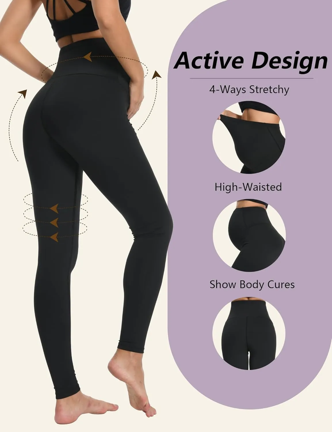 3/4 Pack Women's Maternity Leggings Over The Belly High Waisted Yoga Workout Pregnancy Pants Activewear for Women