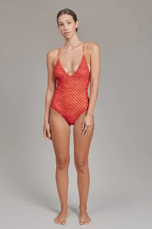 ACACIA Spring 2025 Clea Crochet One Piece in Saffron