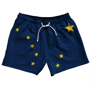 Alaska US State Flag 5" Swim Shorts Made in USA
