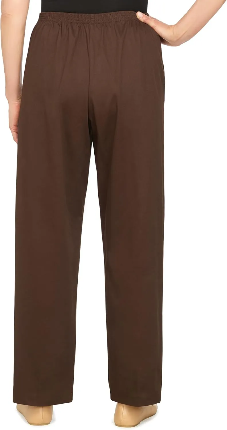 Alfred Dunner All Around Elastic Waist Cotton Short Twill Pants