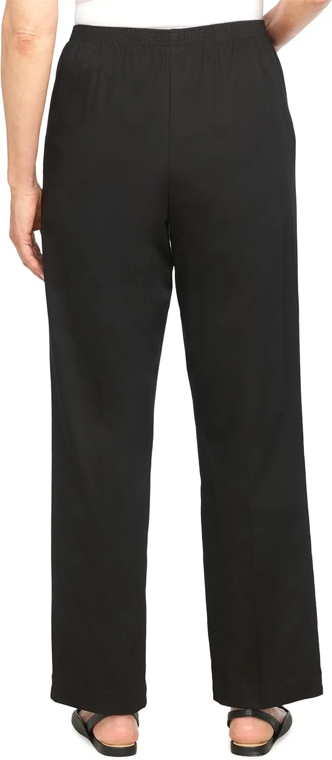 Alfred Dunner All Around Elastic Waist Cotton Short Twill Pants