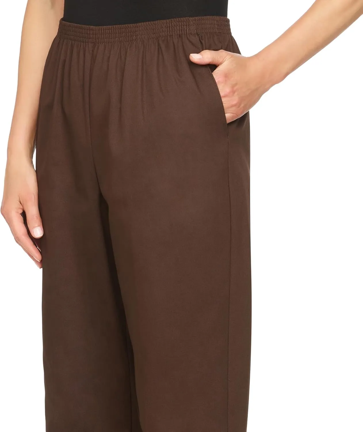 Alfred Dunner All Around Elastic Waist Cotton Short Twill Pants