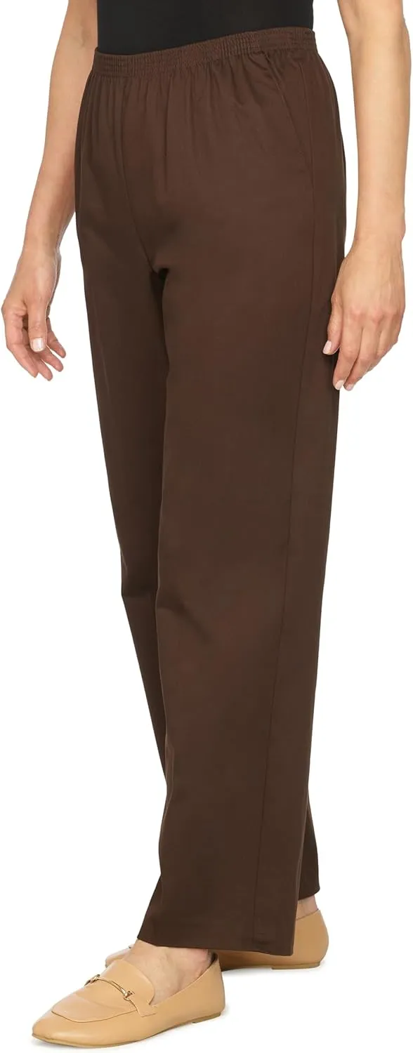 Alfred Dunner All Around Elastic Waist Cotton Short Twill Pants