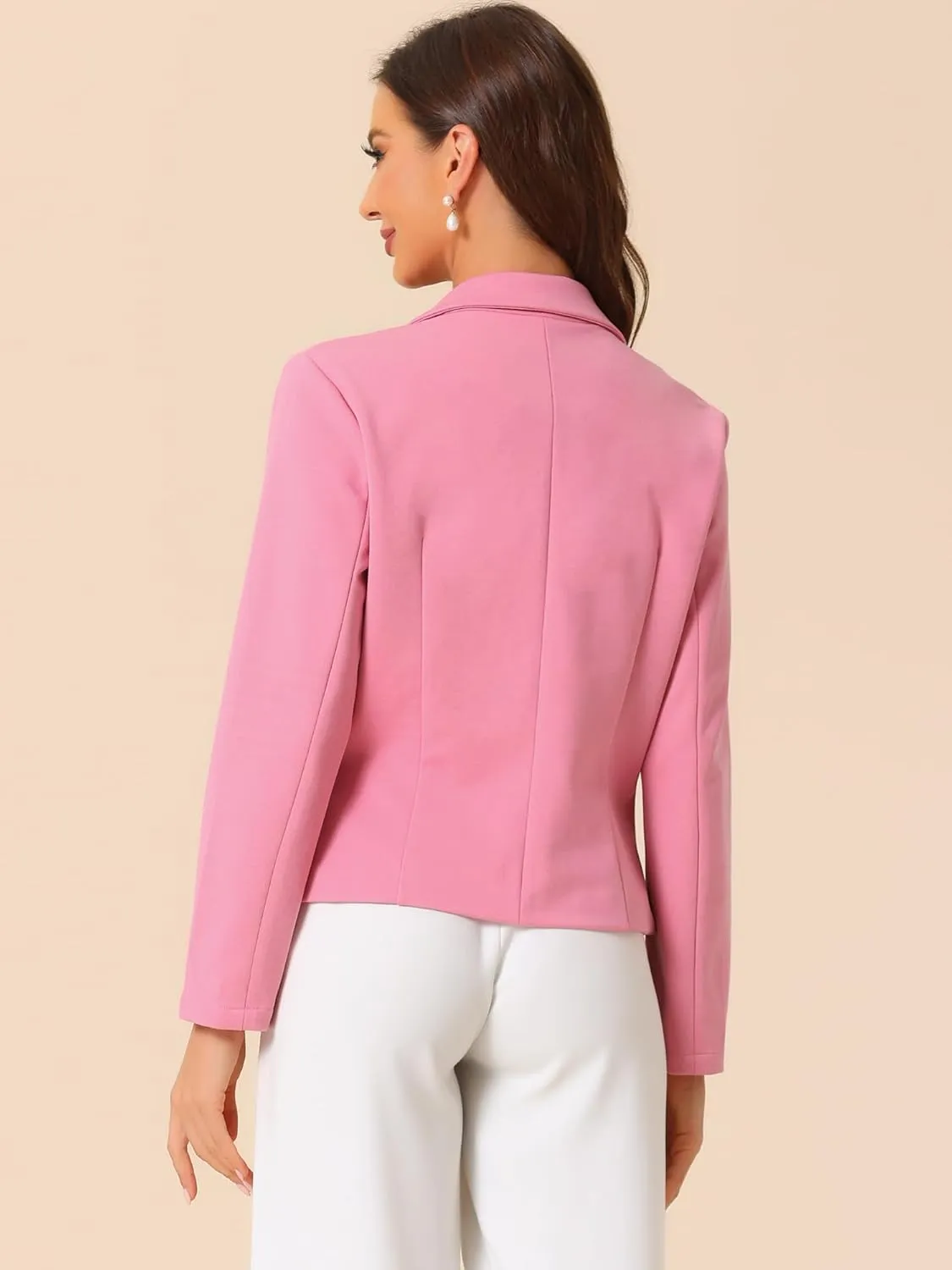 Allegra K Business Blazer for Women's Work Office Open Front Casual Dressy Suit Jackets