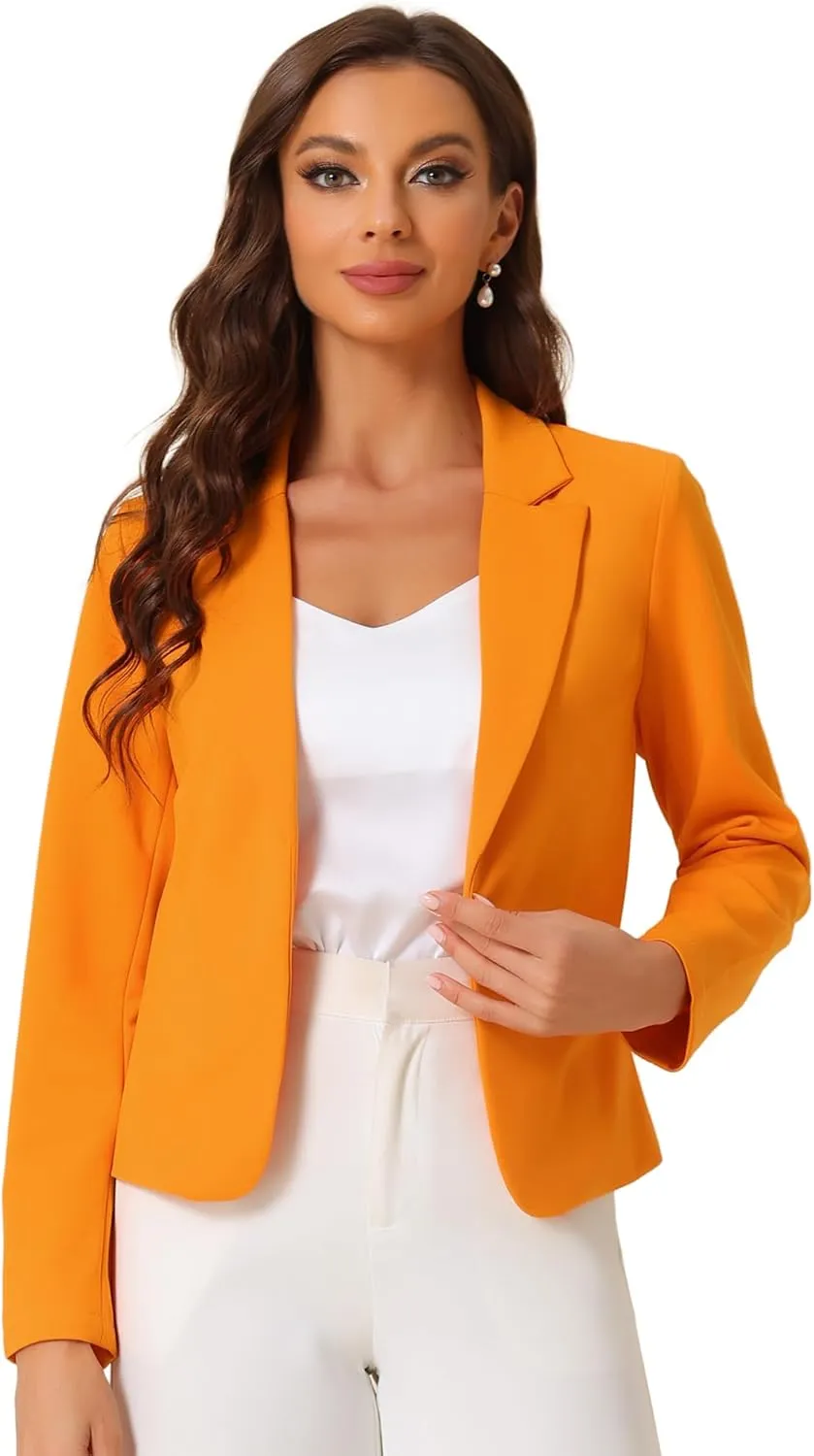 Allegra K Business Blazer for Women's Work Office Open Front Casual Dressy Suit Jackets