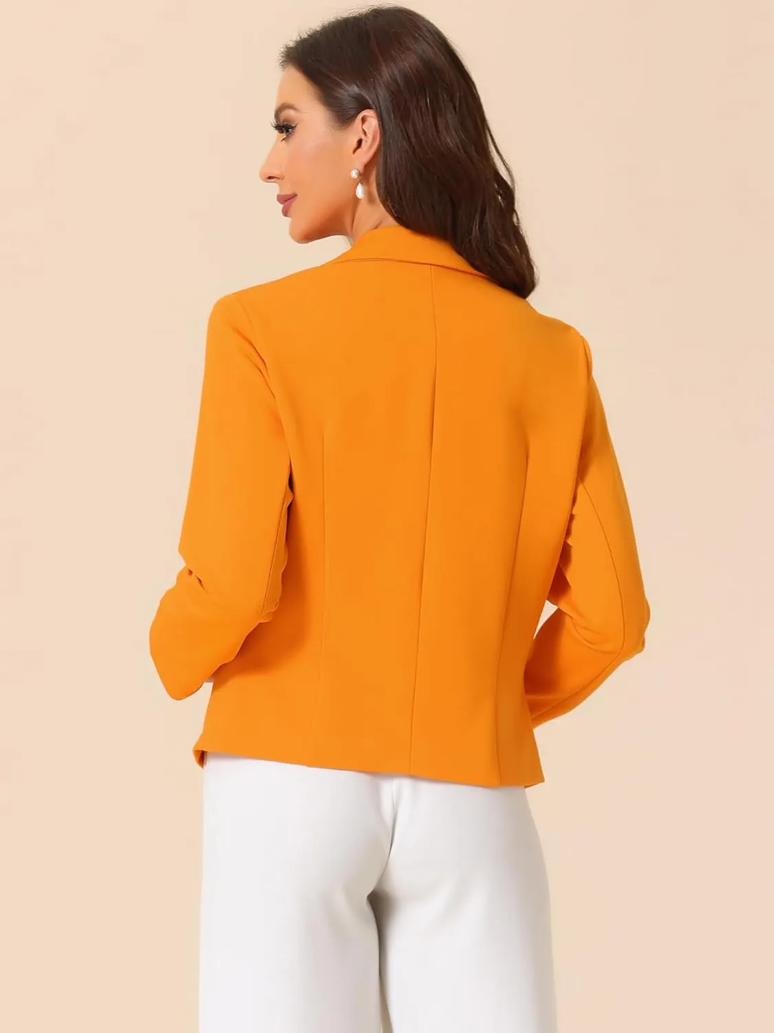 Allegra K Business Blazer for Women's Work Office Open Front Casual Dressy Suit Jackets