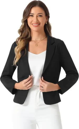 Allegra K Business Blazer for Women's Work Office Open Front Casual Dressy Suit Jackets