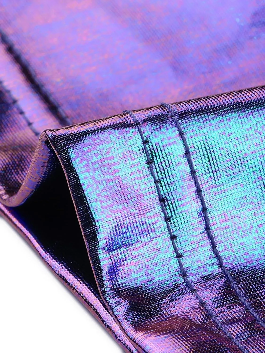 Allegra K Women's Bolero Jackets Holographic Shrug Open Front Metallic Shiny Cropped Cardigan