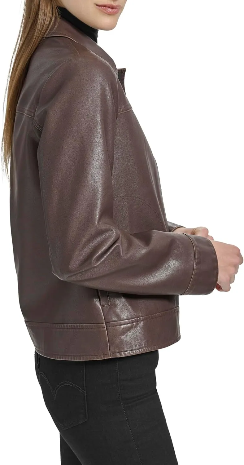 Andrew Marc Women's Faux Leather Jacket