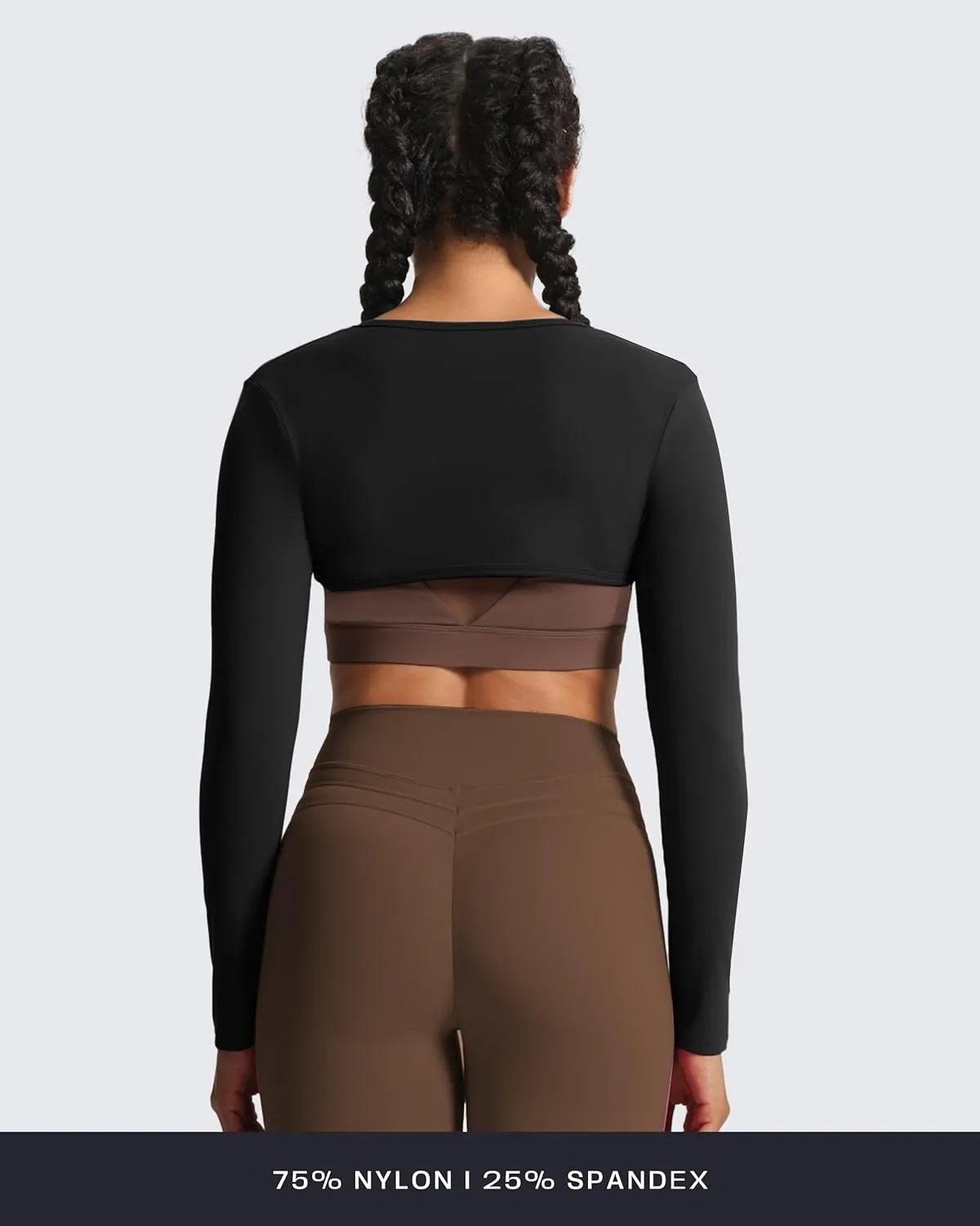 Aoxjox Women's Long Sleeve Open Front Lexi Lined Bolero Shrug Crop Top Cardigan