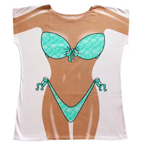 Aqua Shells Women's Cover Up