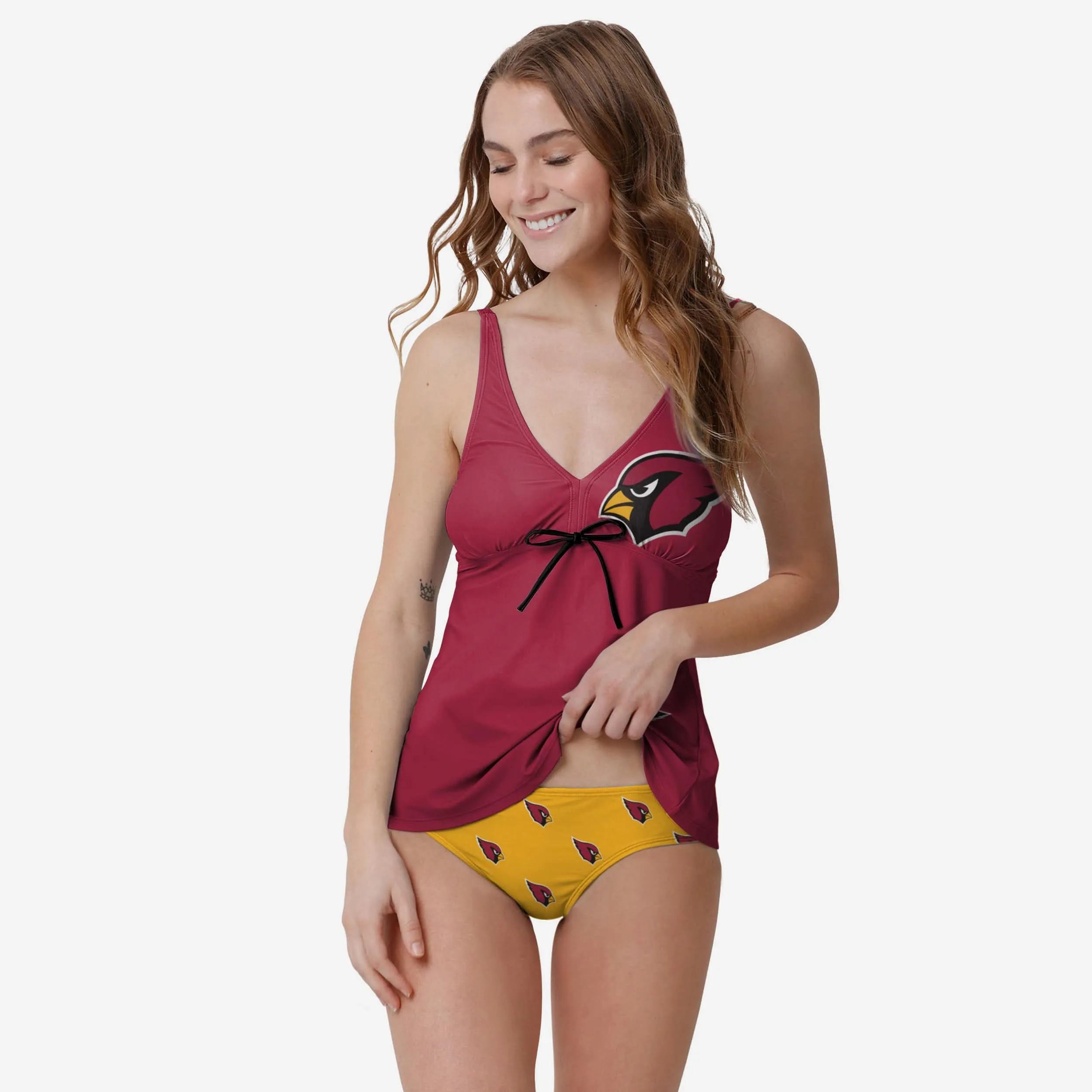 Arizona Cardinals Womens Summertime Solid Tankini