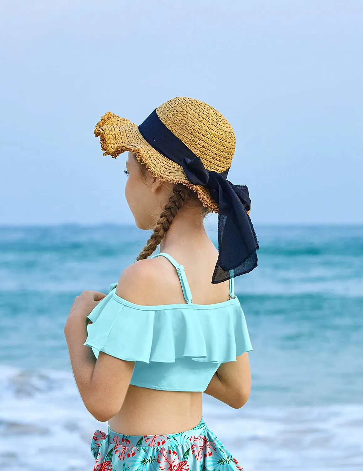 Arshiner Girls 3 Pieces Swimsuit Floral Bikini Bathing Suit