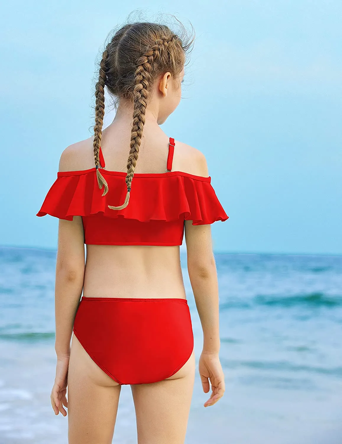Arshiner Girls 3 Pieces Swimsuit Floral Bikini Bathing Suit