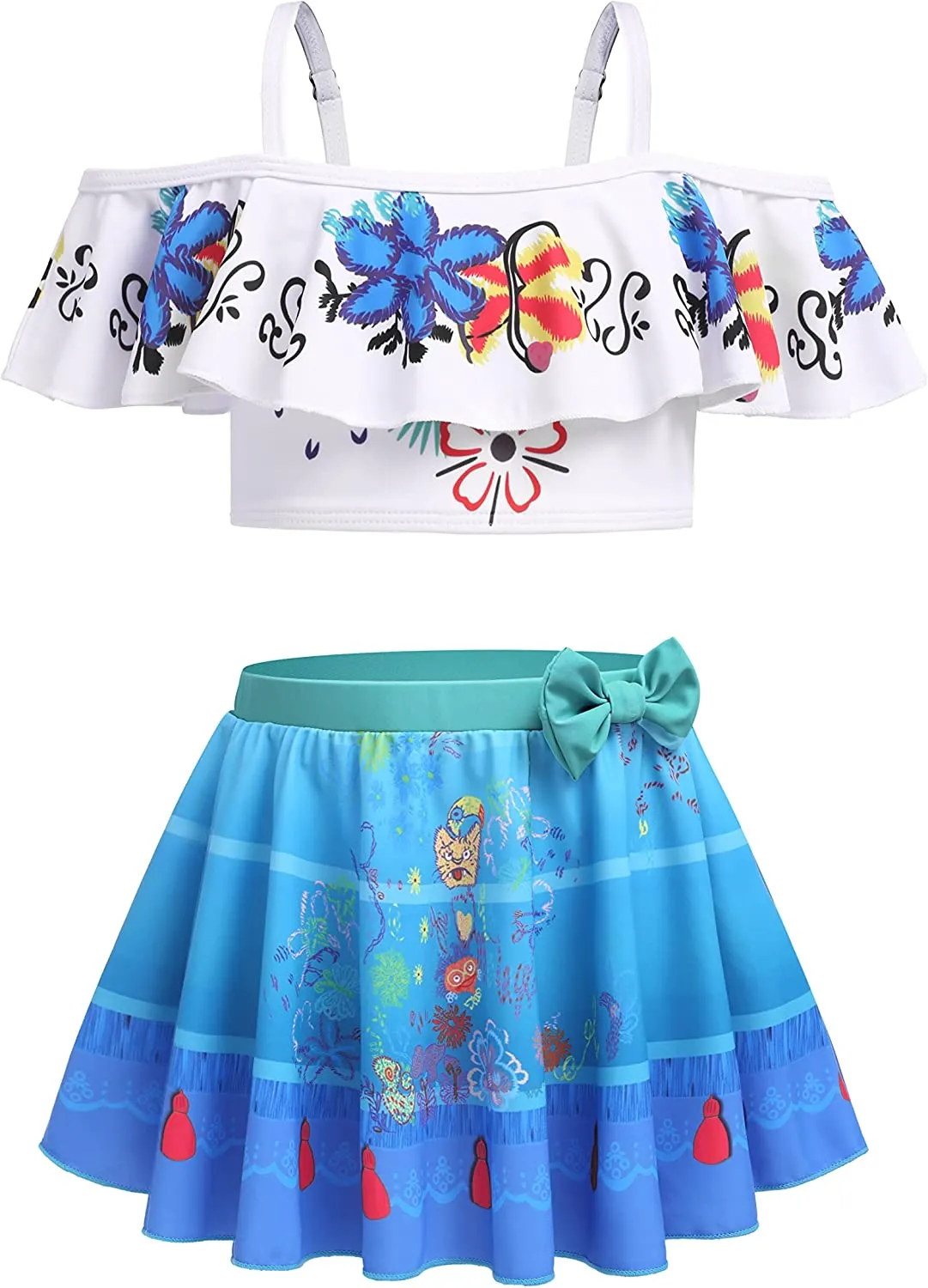 Arshiner Girls 3 Pieces Swimsuit Floral Bikini Bathing Suit