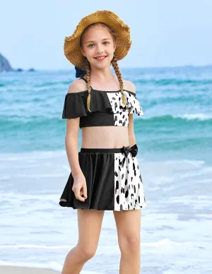 Arshiner Girls 3 Pieces Swimsuit Floral Bikini Bathing Suit