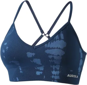 AUROLA Serpent Seamless Sports Bras for Women,Backless Padded Strappy Workout Gym Yoga Crop Tops