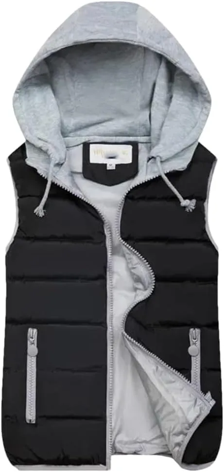 Autumn And Winter Korean Style Slim Down Waistcoat Women's Hooded Sleeveless Padded Jackets Ladies Cotton Vest
