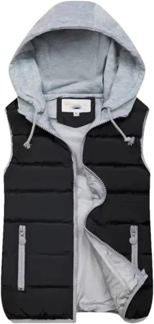 Autumn And Winter Korean Style Slim Down Waistcoat Women's Hooded Sleeveless Padded Jackets Ladies Cotton Vest