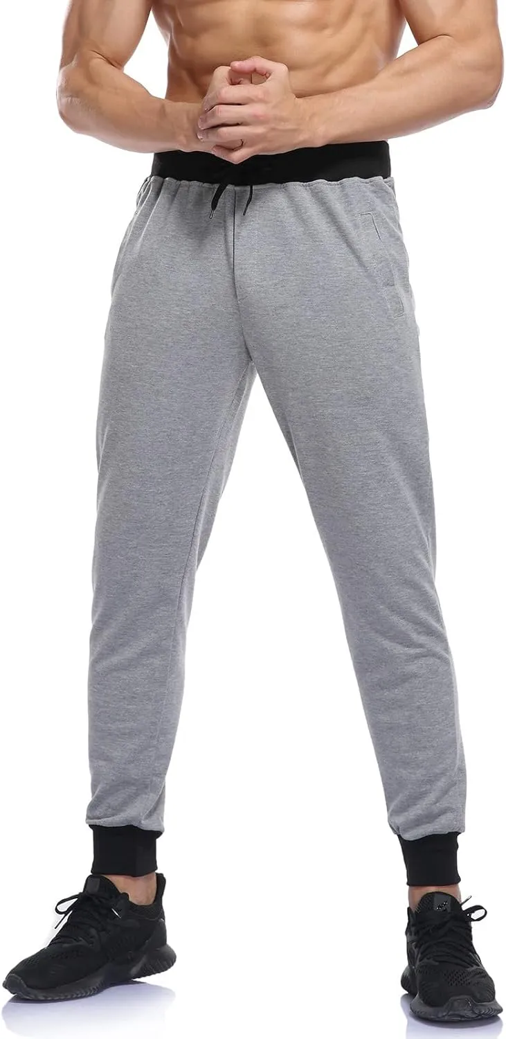 Aymnlox Mens Fall Casual Pants Drawstring Elastic Waist Tapered Chino Trousers Slim Fit Fashion Streewear Joggers with Pocket