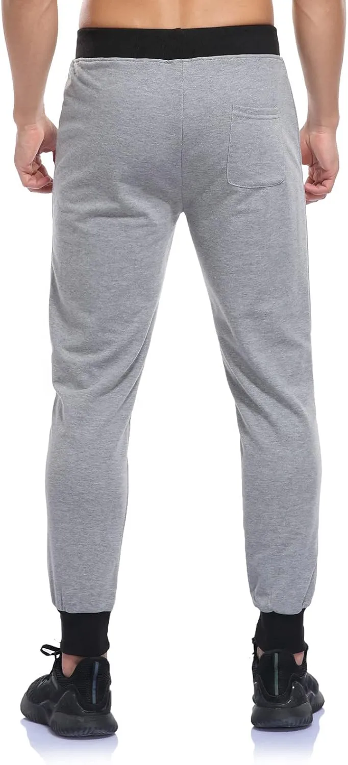 Aymnlox Mens Fall Casual Pants Drawstring Elastic Waist Tapered Chino Trousers Slim Fit Fashion Streewear Joggers with Pocket