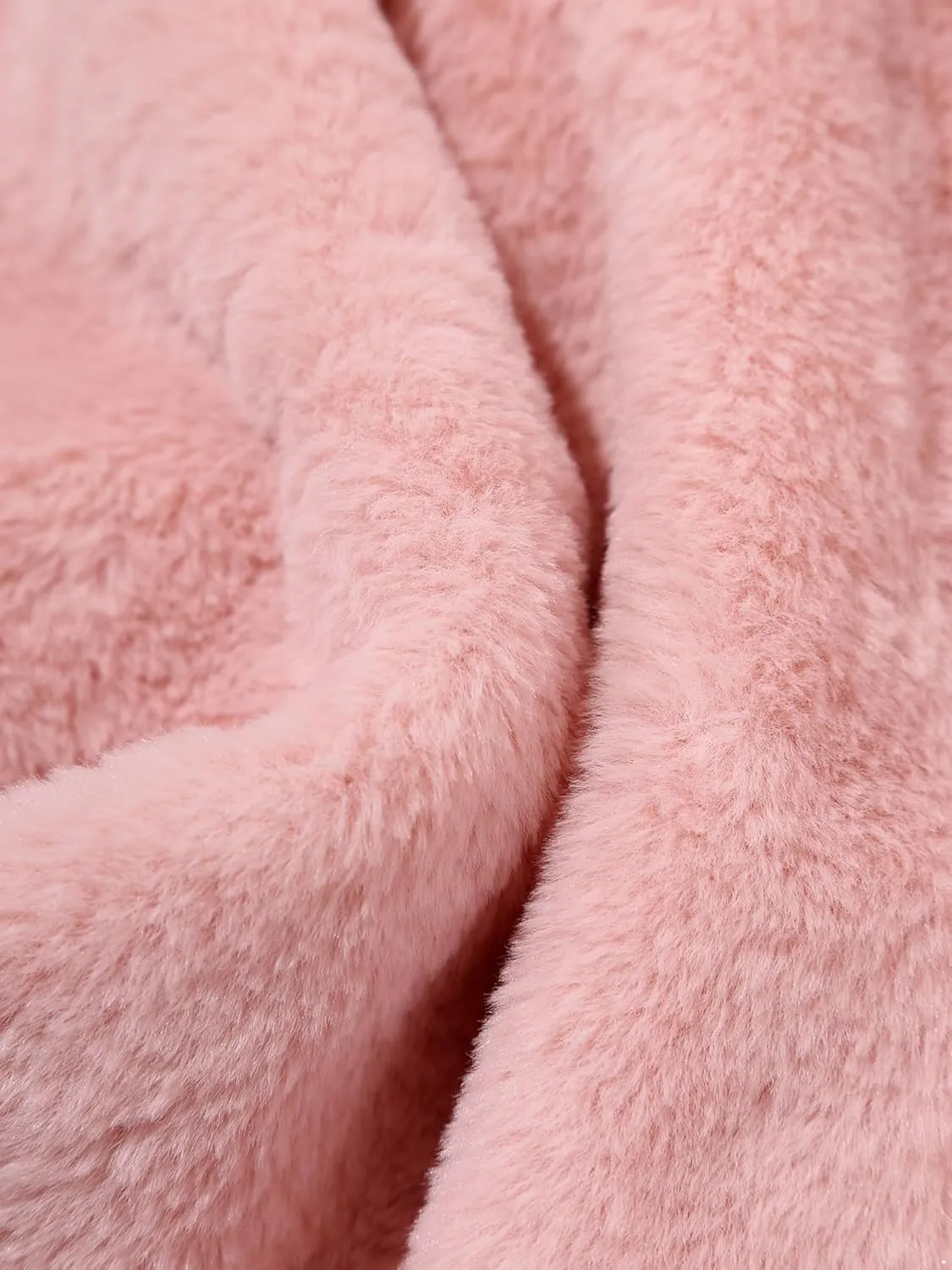 Baby Kids Girls Winter Warm Thicken Hooded Cape Faux Fur Fleece Cloak Coat Outwear Shawl