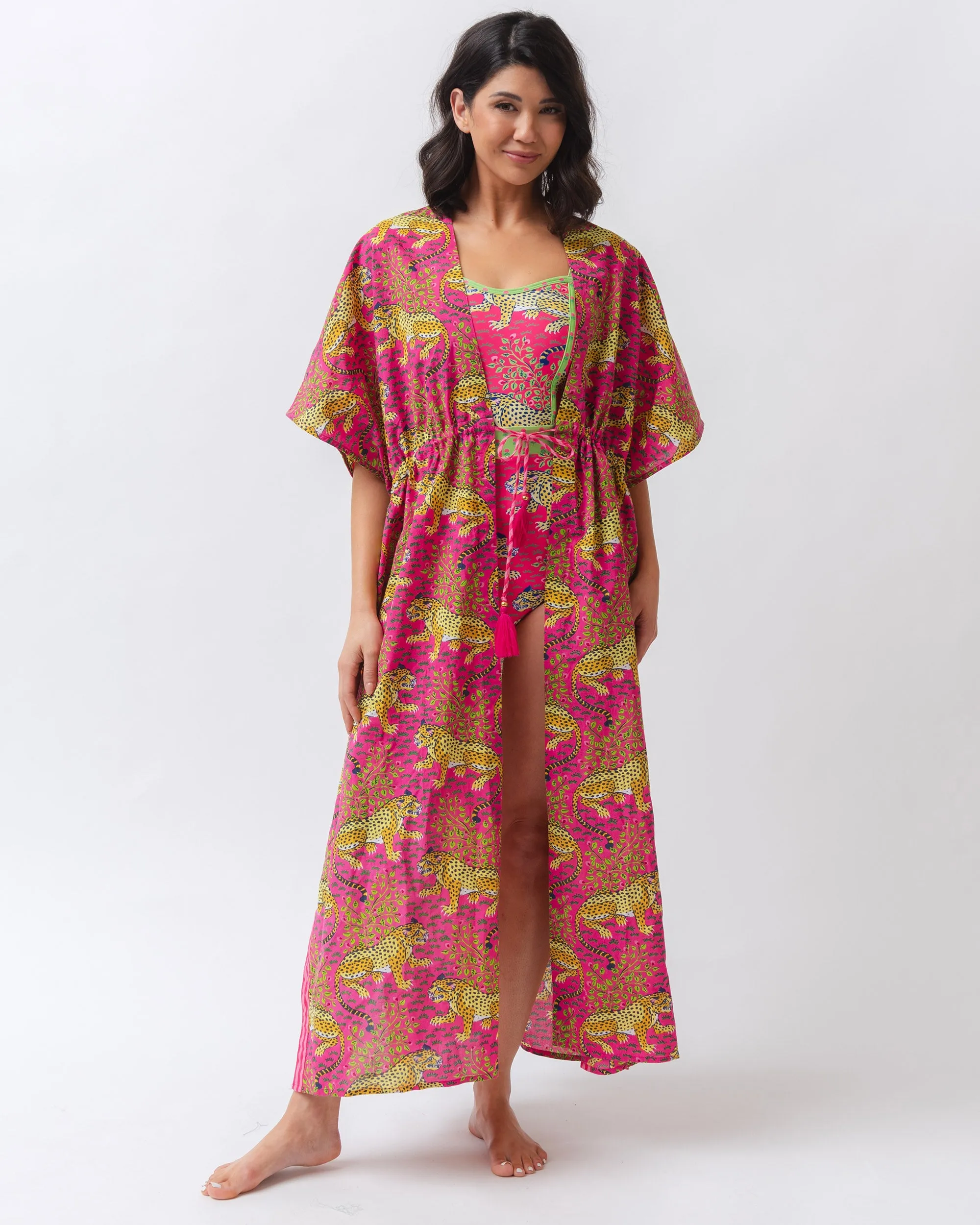 Bagheera - Daylight Open Front Cover-Up - Hot Pink
