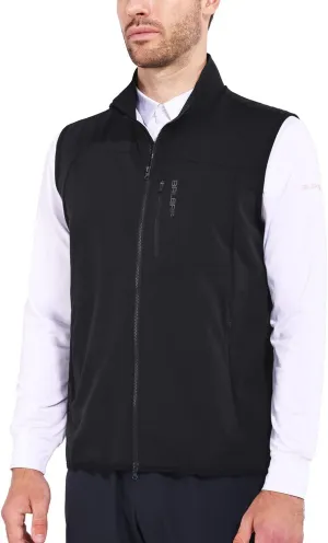baleaf Men's Golf Vest Lightweight Sleeveless Running Stretch Breathable Running 5 Zip Pockets Windproof Hiking Outwear
