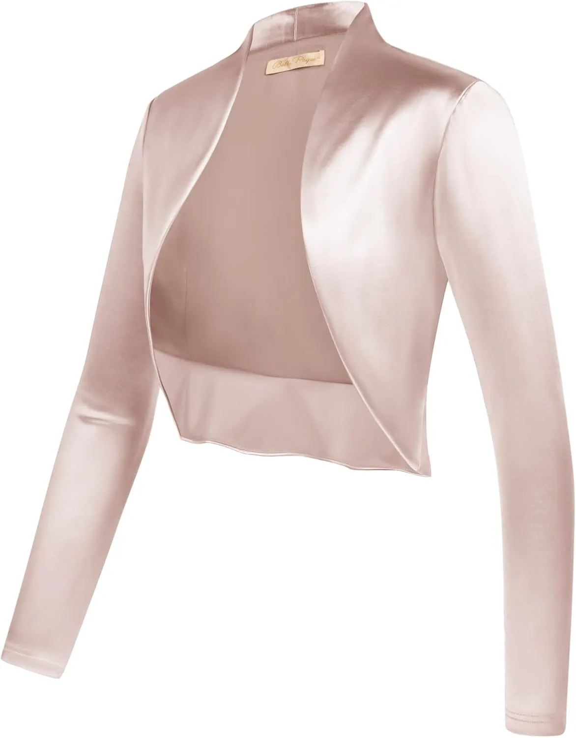 Belle Poque Women's Vintage Cropped Shrug Open Front Long Sleeve Ruffled Bolero Cardigan for Dress S-2XL