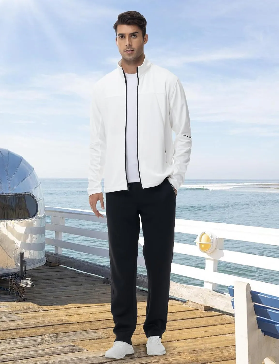 BGOWATU Men's Tracksuits 2 Piece Running Sports Sweatsuits For Men Full Zip Athletic Jackets and Pants Outfits
