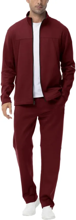 BGOWATU Men's Tracksuits 2 Piece Running Sports Sweatsuits For Men Full Zip Athletic Jackets and Pants Outfits