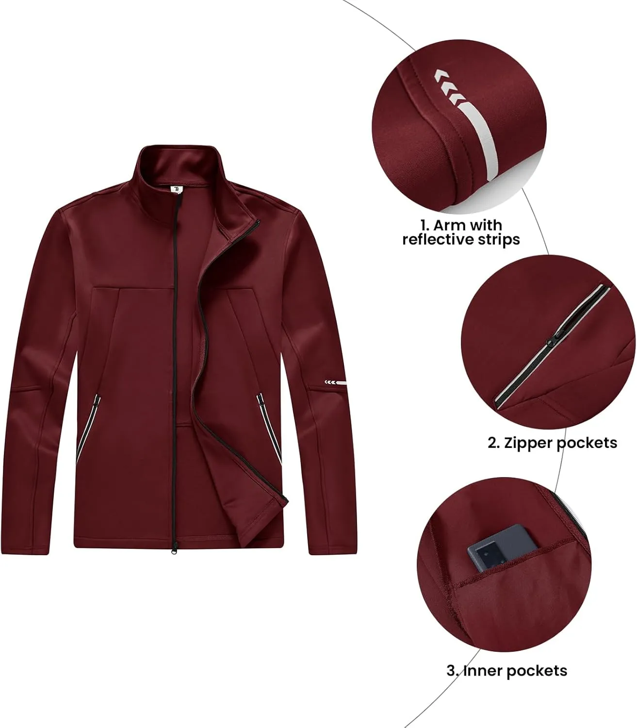 BGOWATU Men's Tracksuits 2 Piece Running Sports Sweatsuits For Men Full Zip Athletic Jackets and Pants Outfits