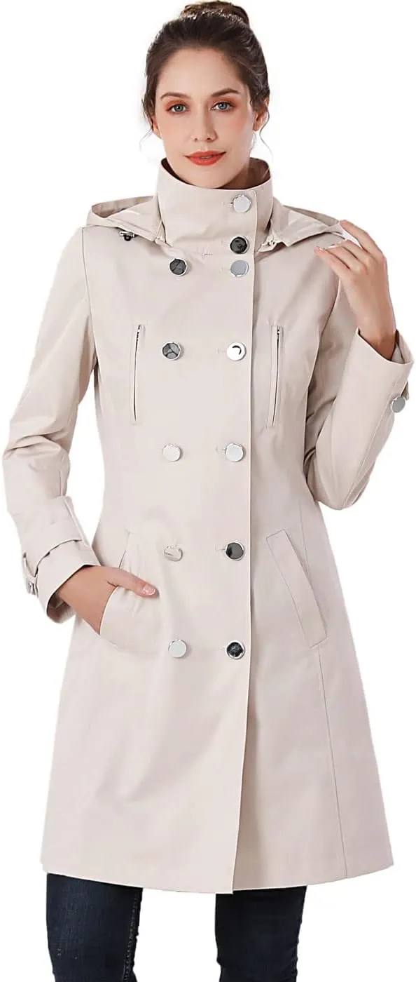 BGSD Women Amari Waterproof Hooded Trench Coat - Regular & Plus Size