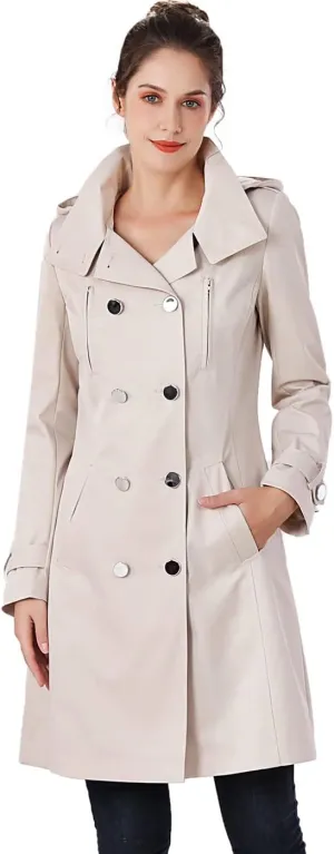BGSD Women Amari Waterproof Hooded Trench Coat - Regular & Plus Size