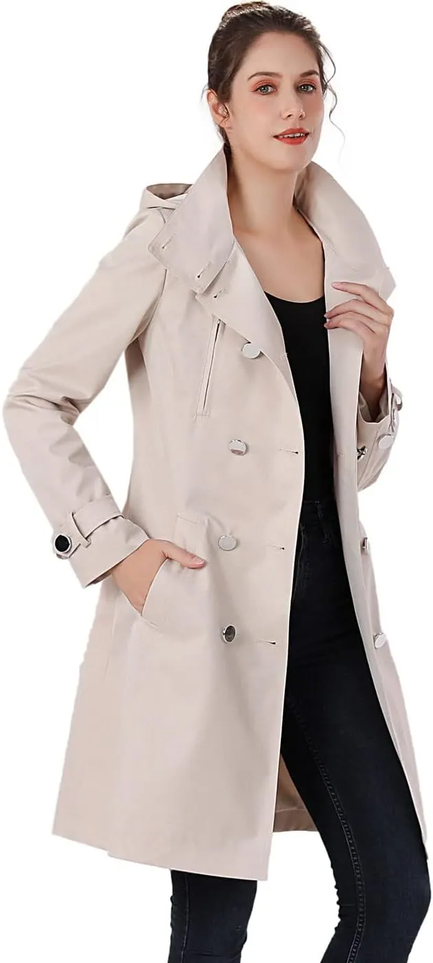 BGSD Women Amari Waterproof Hooded Trench Coat - Regular & Plus Size