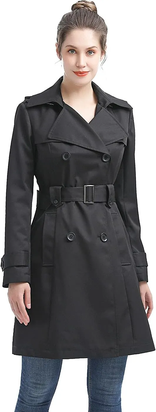 BGSD Women Emma Waterproof Hooded Trench Coat - Regular & Plus Size