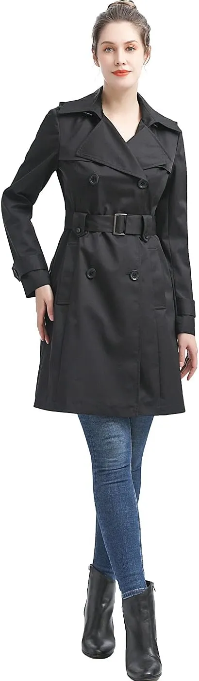 BGSD Women Emma Waterproof Hooded Trench Coat - Regular & Plus Size