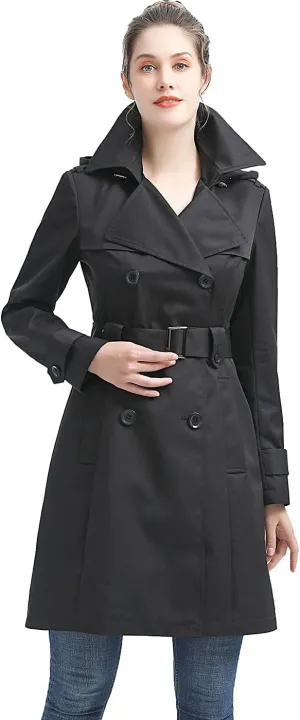BGSD Women Emma Waterproof Hooded Trench Coat - Regular & Plus Size