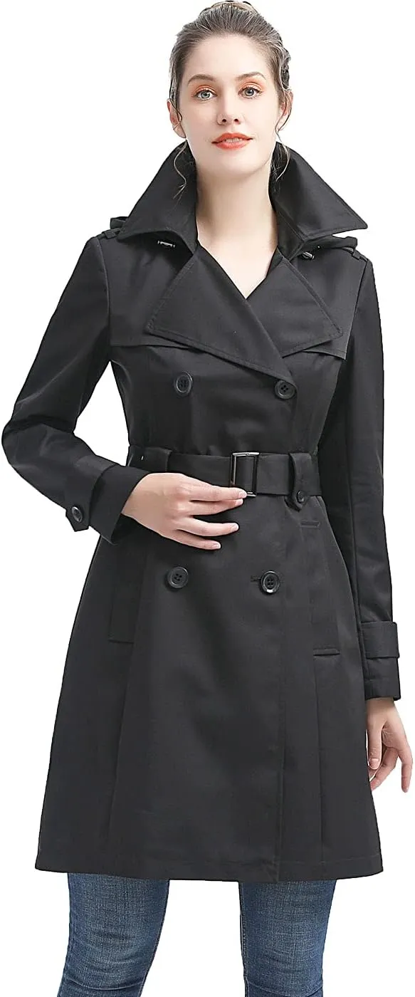 BGSD Women Emma Waterproof Hooded Trench Coat - Regular & Plus Size
