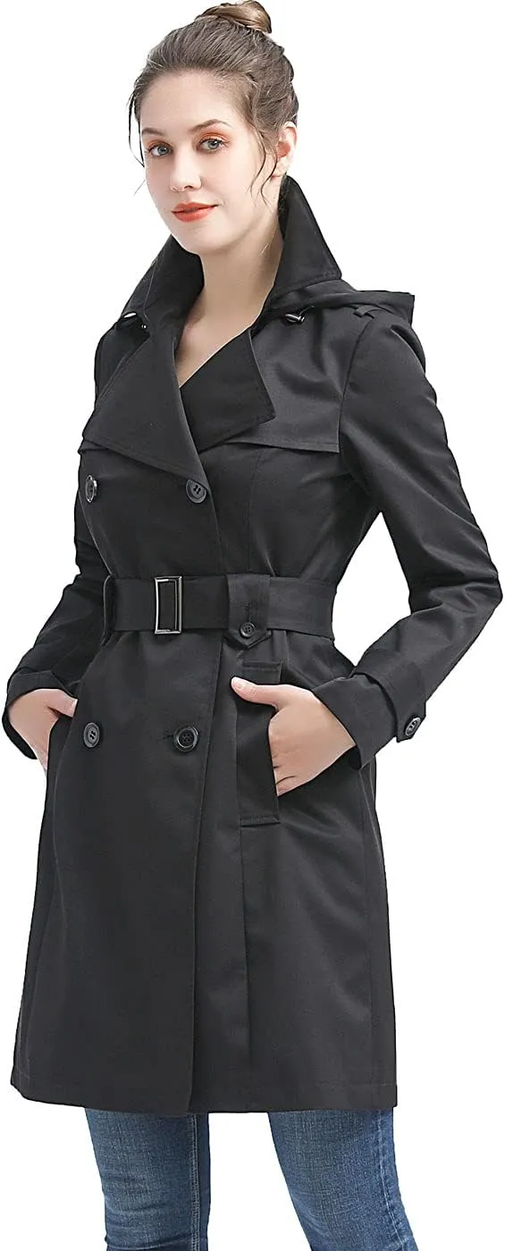 BGSD Women Emma Waterproof Hooded Trench Coat - Regular & Plus Size