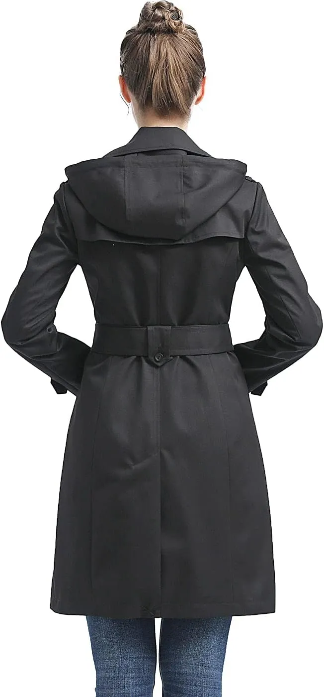 BGSD Women Emma Waterproof Hooded Trench Coat - Regular & Plus Size