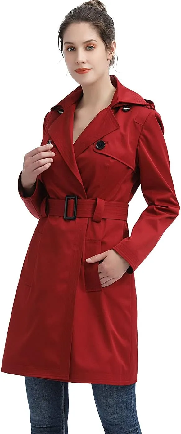 BGSD Women Gabby Waterproof Hooded Trench Coat - Regular & Plus Size