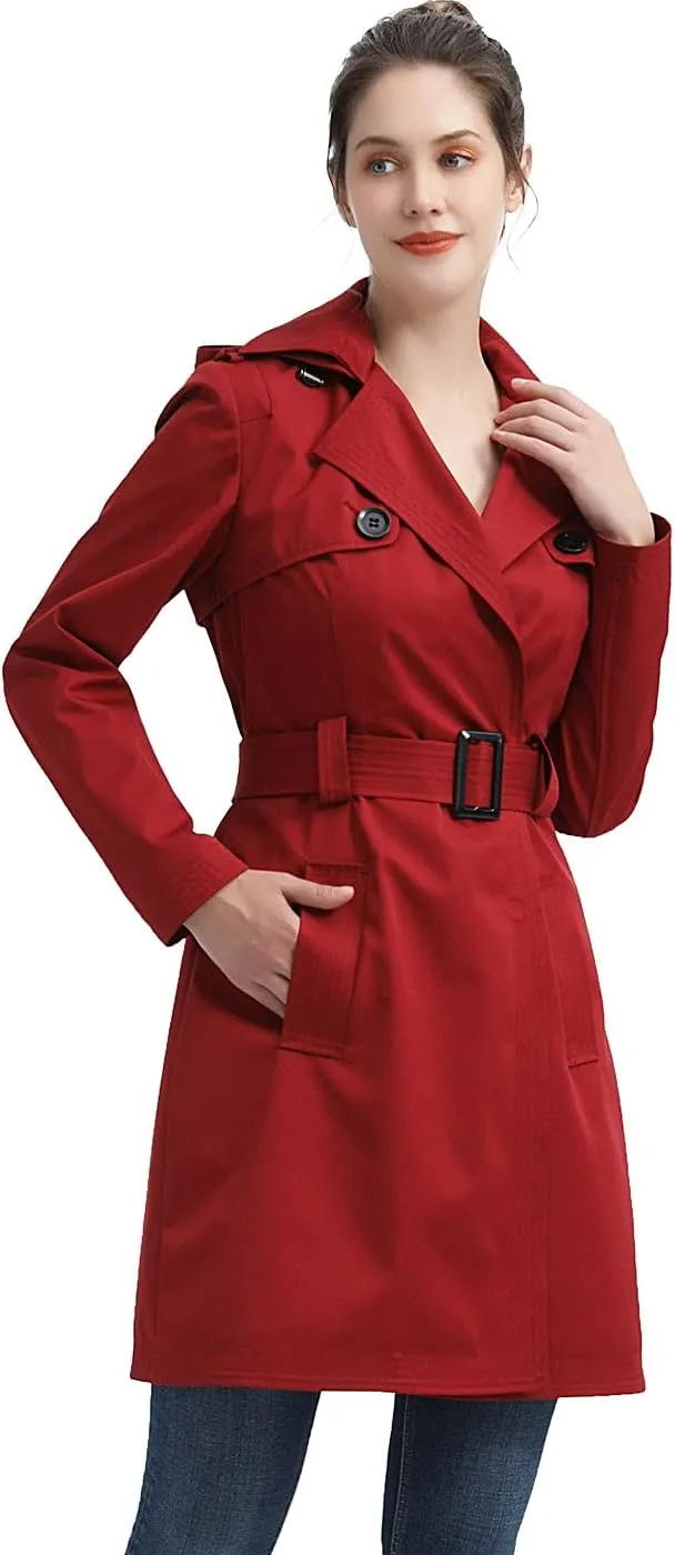 BGSD Women Gabby Waterproof Hooded Trench Coat - Regular & Plus Size