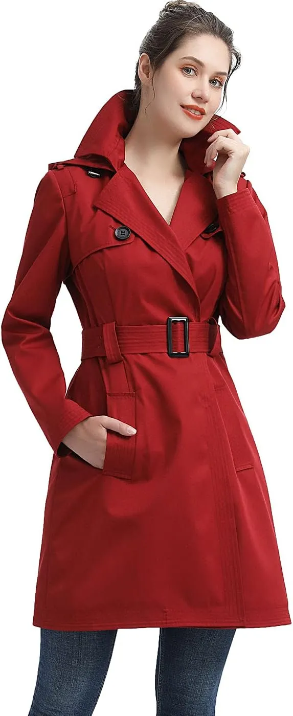 BGSD Women Gabby Waterproof Hooded Trench Coat - Regular & Plus Size