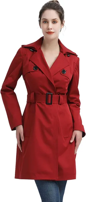 BGSD Women Gabby Waterproof Hooded Trench Coat - Regular & Plus Size