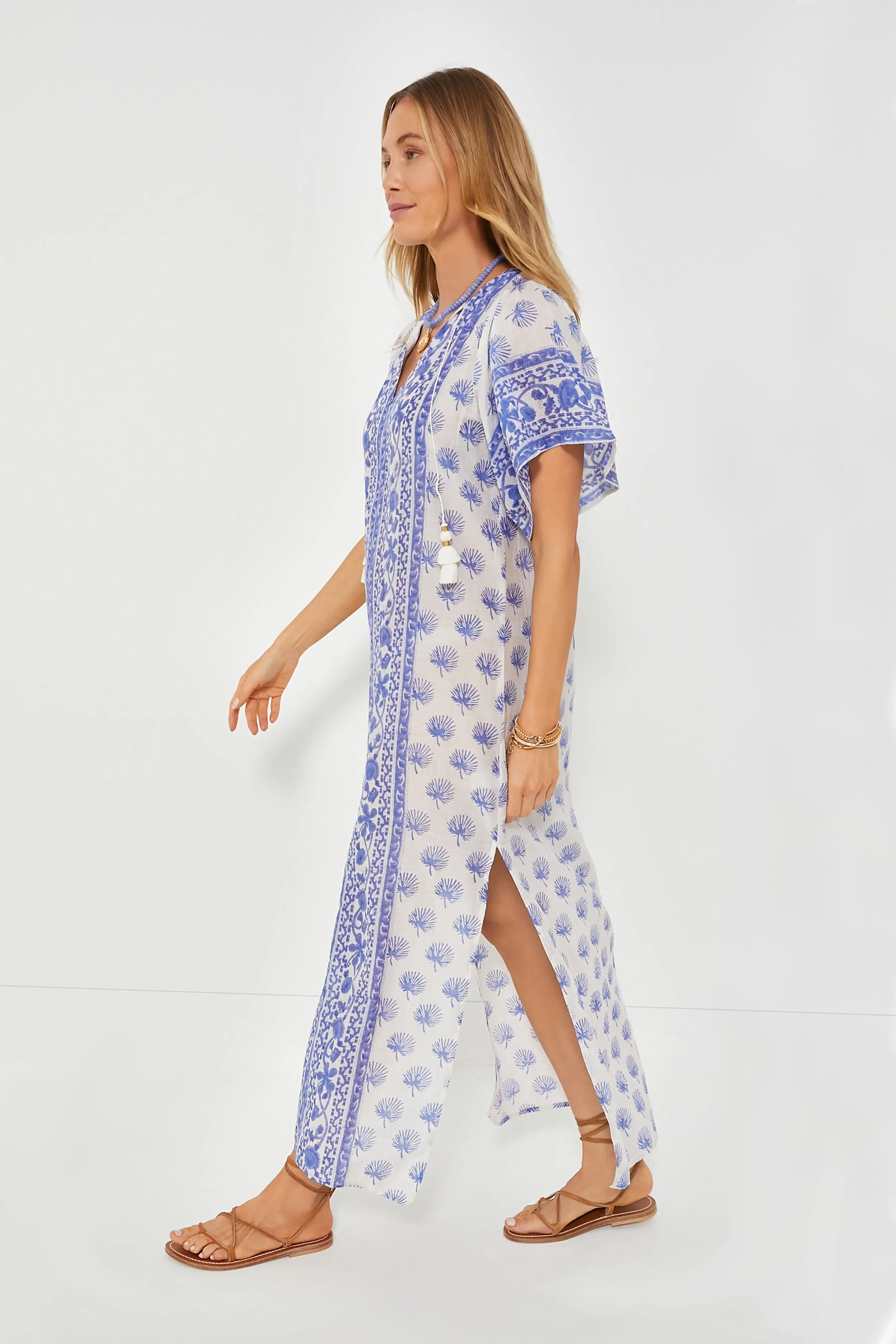 Blue and White Angel Caftan