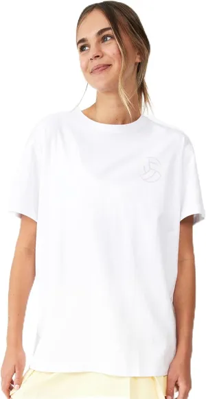 Body Womens Active Organic T-Shirt White and Beach Club XL