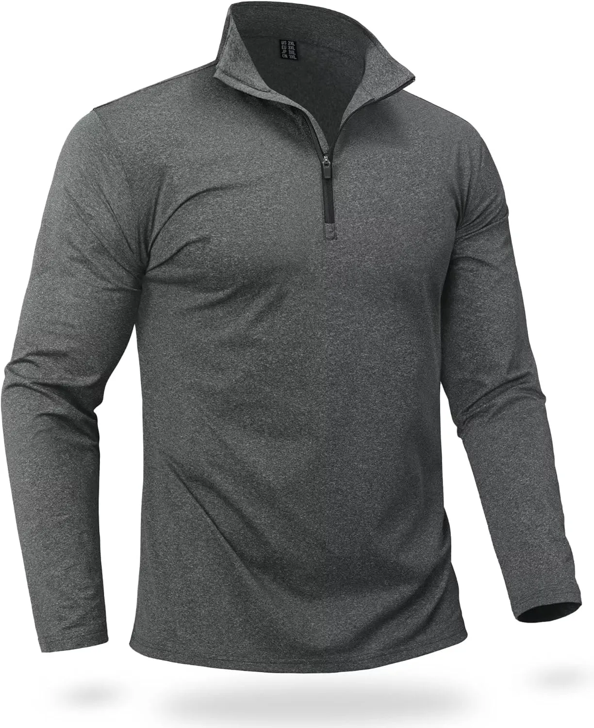 Boladeci Men's Quarter Zip Pullover Premium Fleece Lined Heather Long Sleeve Golf Shirts Midweight 1/4 Half Zip Sweatshirts